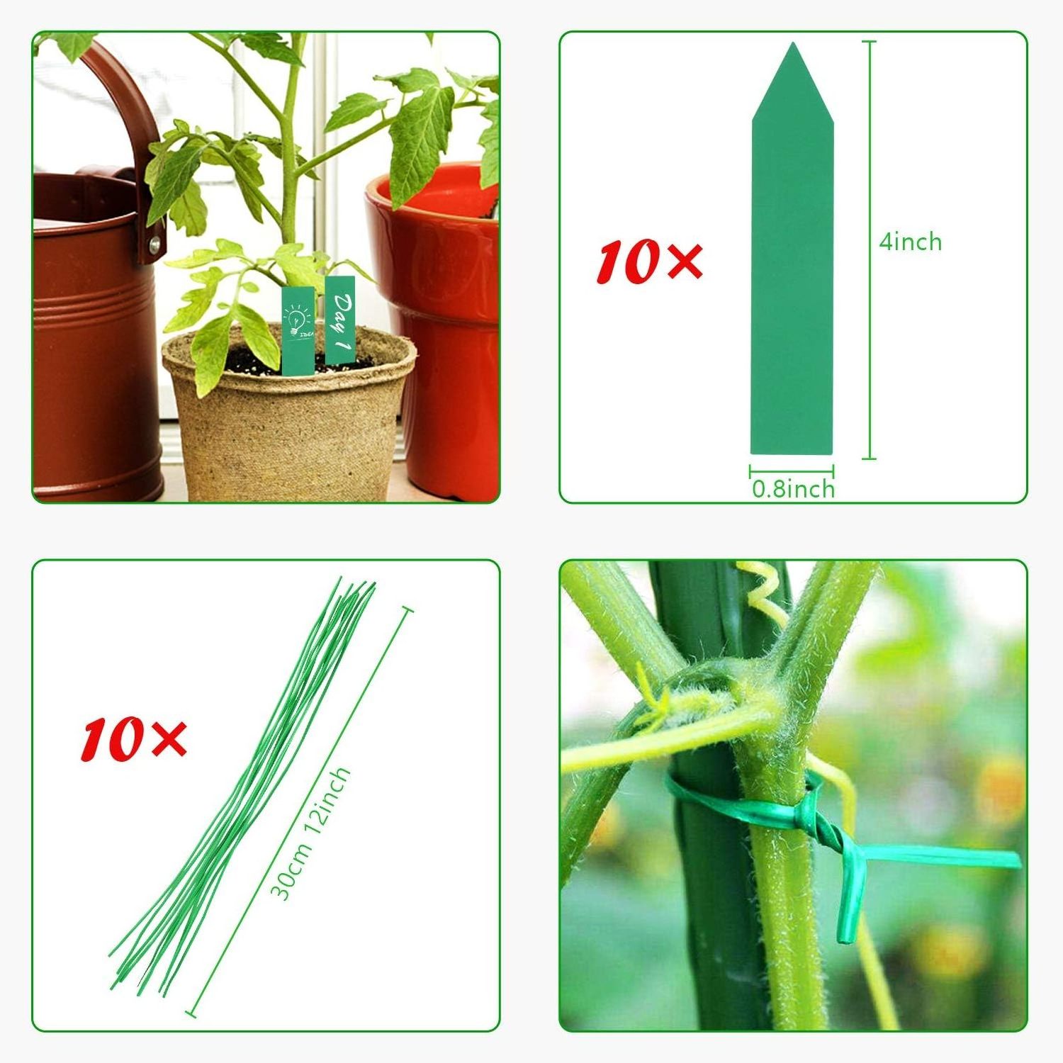 17 Inch 2 Pcs Natural Moss Pole Plant Stakes Indoor Handmade Coco Coir Pole Garden Tomato Plant Climbing Growth Support