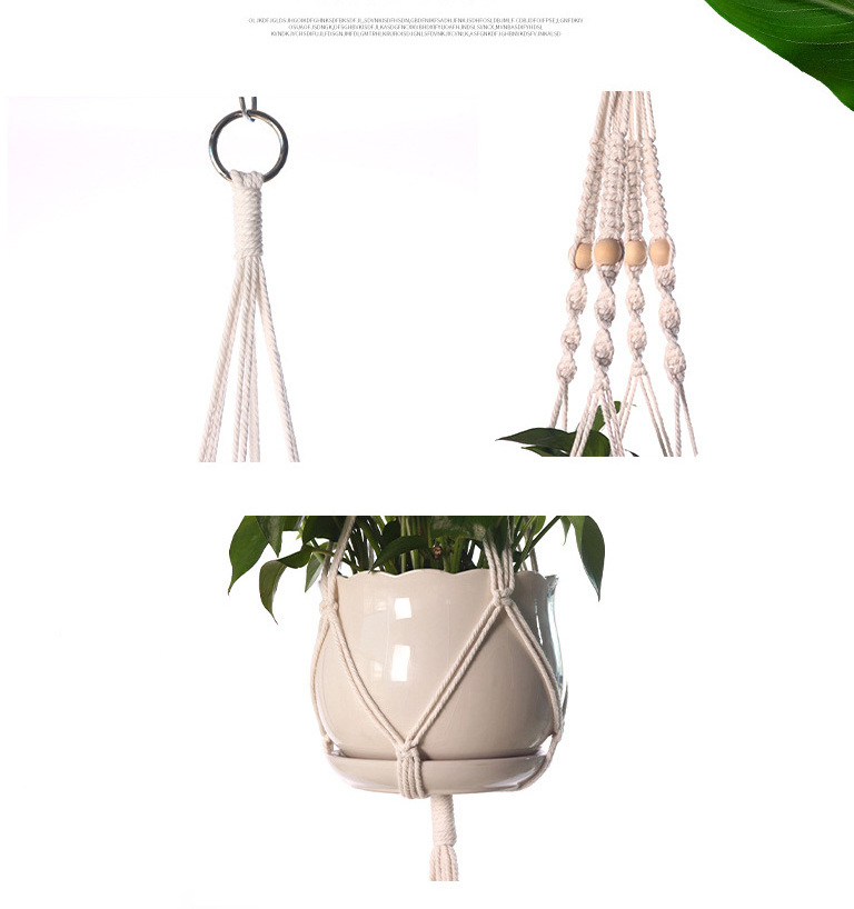 DIY Handmade Macrame Wall Hanging Boho Cotton Macrame Plant Hanger Flower Pot Holder Home Decoration Wholesale