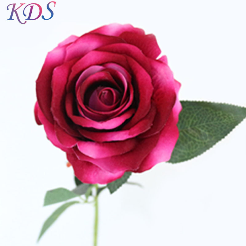 red roses fake artificial flower bulk decoration wedding flower faux silk flower bouquets wholesale home wedding decor fake rose