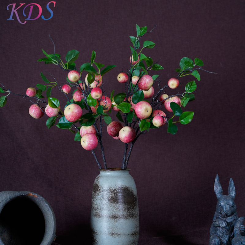 Artificial plant orange fruit tree faux flower and plants Red apple pomegranate decoration for home Christmas tree