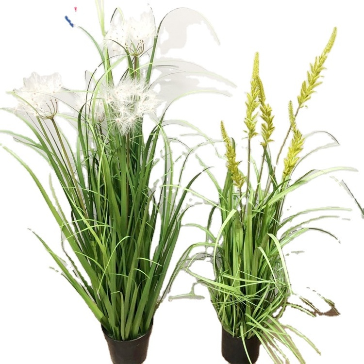 Artificial onion grass Simulation  green plants potted plant for Home&wedding& office decoration bunny tail grass dried flower