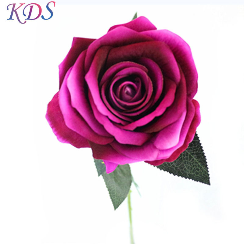 red roses fake artificial flower bulk decoration wedding flower faux silk flower bouquets wholesale home wedding decor fake rose