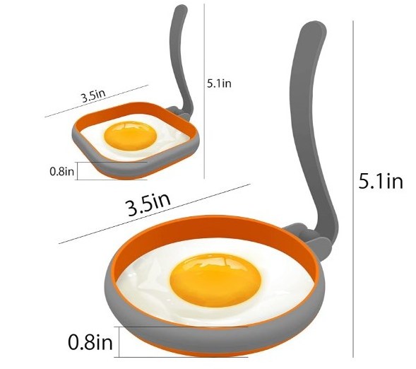 Egg Molds Pancake Molds for Kids, Silicon Egg Rings Pack of 4