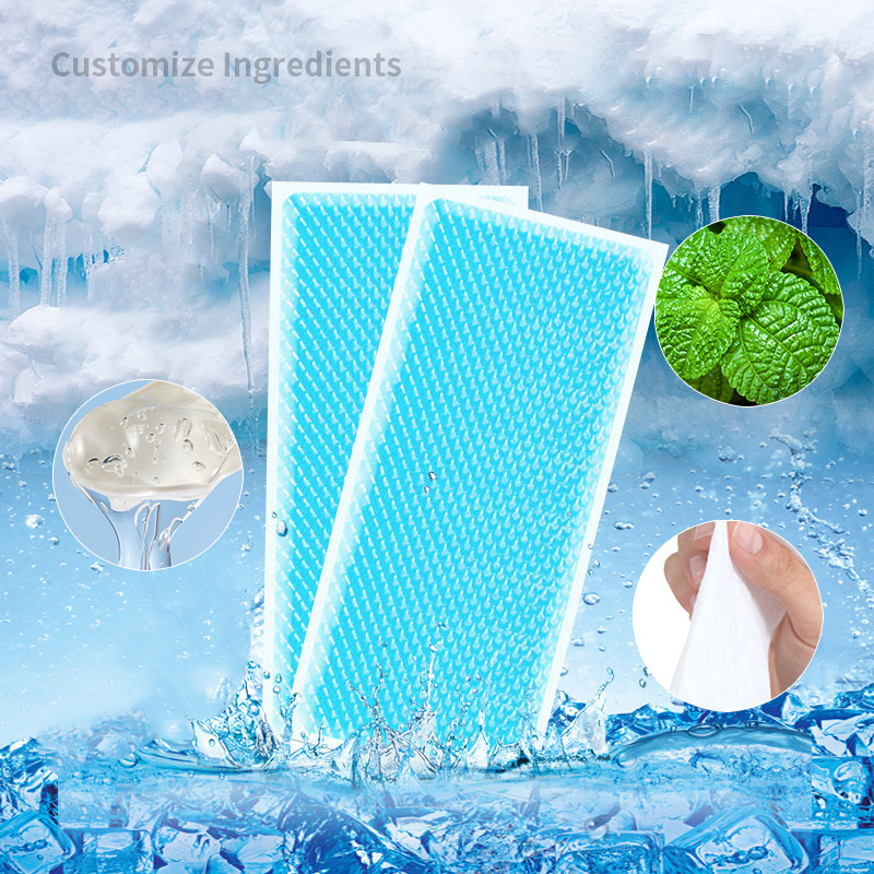 Factory price ice fever cooling patch antipyretic blue hydrogel OEM ODM cool pad fever patch cooling gel patch for kids