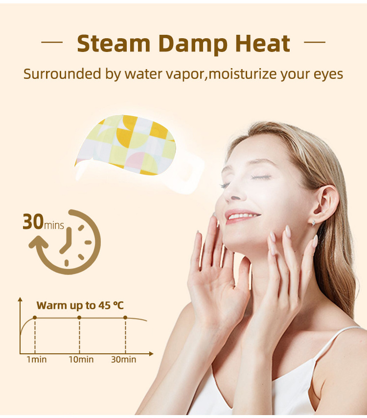 Disposable steam warm eye mask hot compress sleep eye masks heated steam eye mask patch