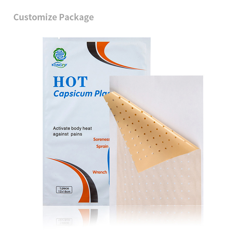 China supplier hot sale hot capsicum rheumatism plaster OEM capsaicin back pain hot capsicum  Herbal Pain Natural plaster