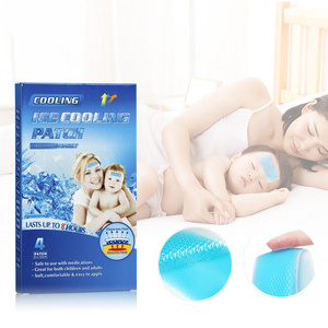 Factory price ice fever cooling patch antipyretic blue hydrogel OEM ODM cool pad fever patch cooling gel patch for kids