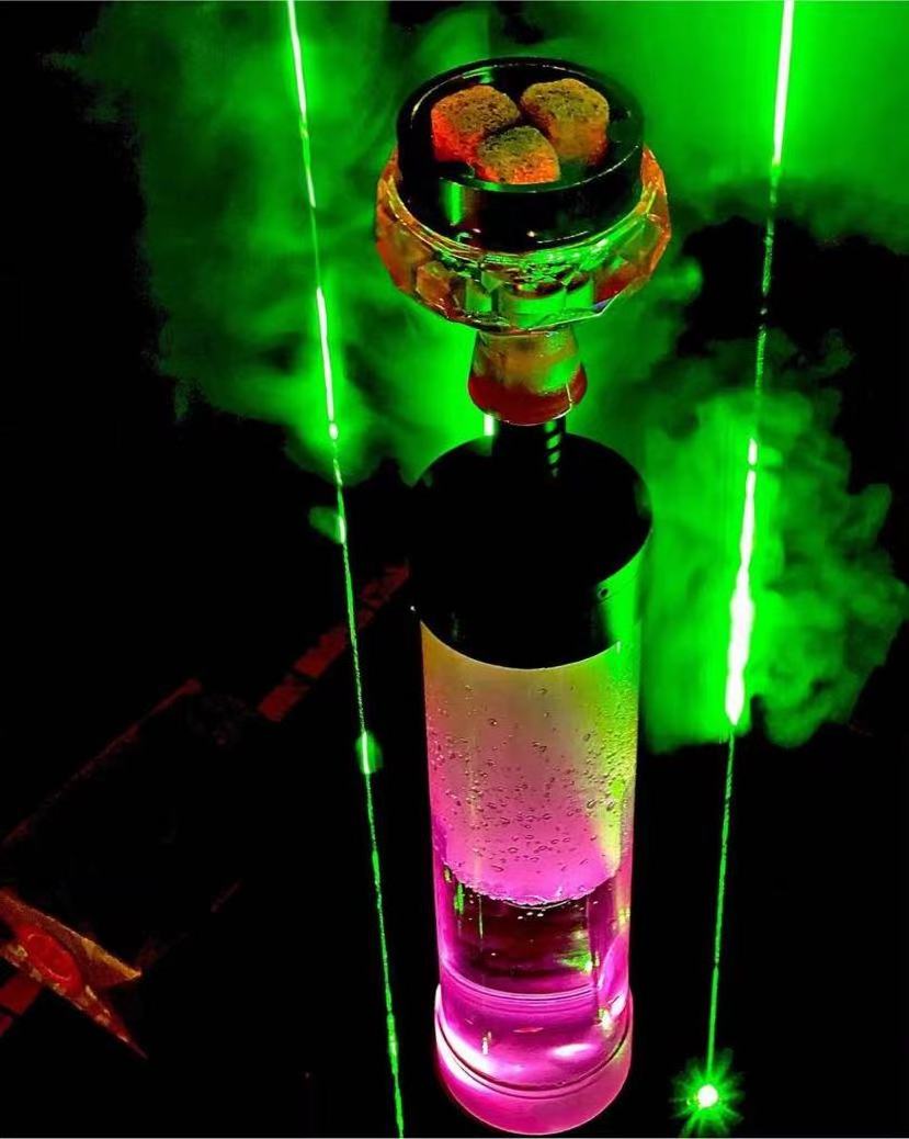 2021 Kangerm New Modern China Acrylic Electric Water Smoking Gravity travel hookahs Best Laser Hookah with LED light