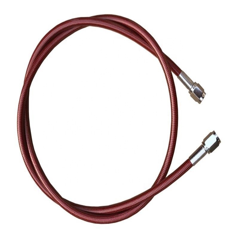 customized stainless braided brake hose an3 3an 3/8-24unf straight Female both hose ends