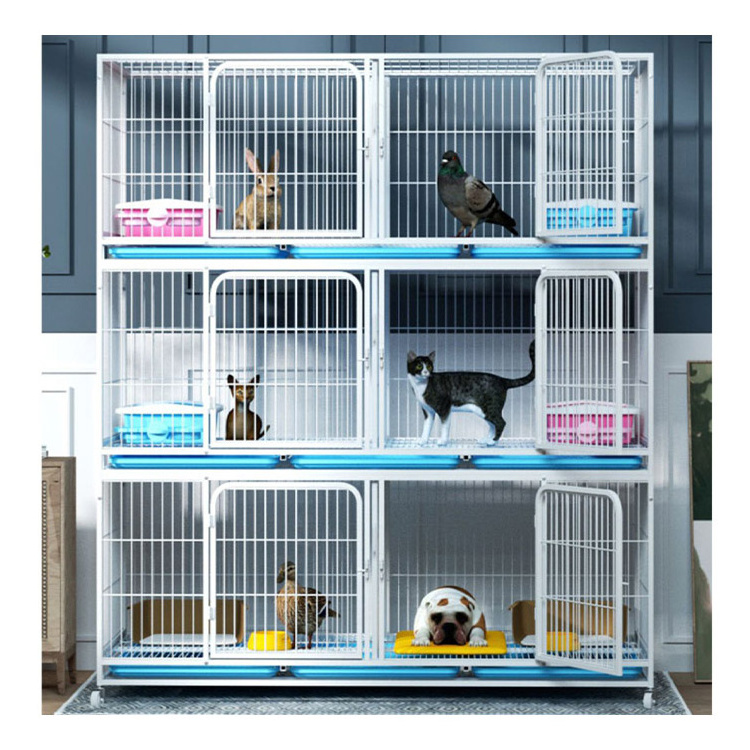 Cheap Cat Cage 2 Layer Portable Pet Cages Cat Carrier Carriers Houses Cat Supplier