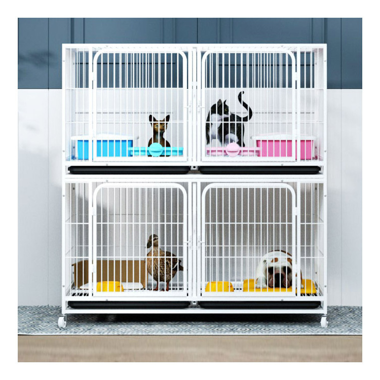 Cheap Cat Cage 2 Layer Portable Pet Cages Cat Carrier Carriers Houses Cat Supplier