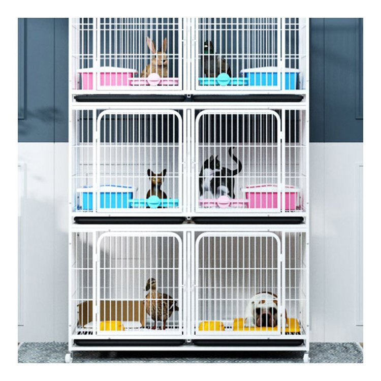 Cheap Cat Cage 2 Layer Portable Pet Cages Cat Carrier Carriers Houses Cat Supplier