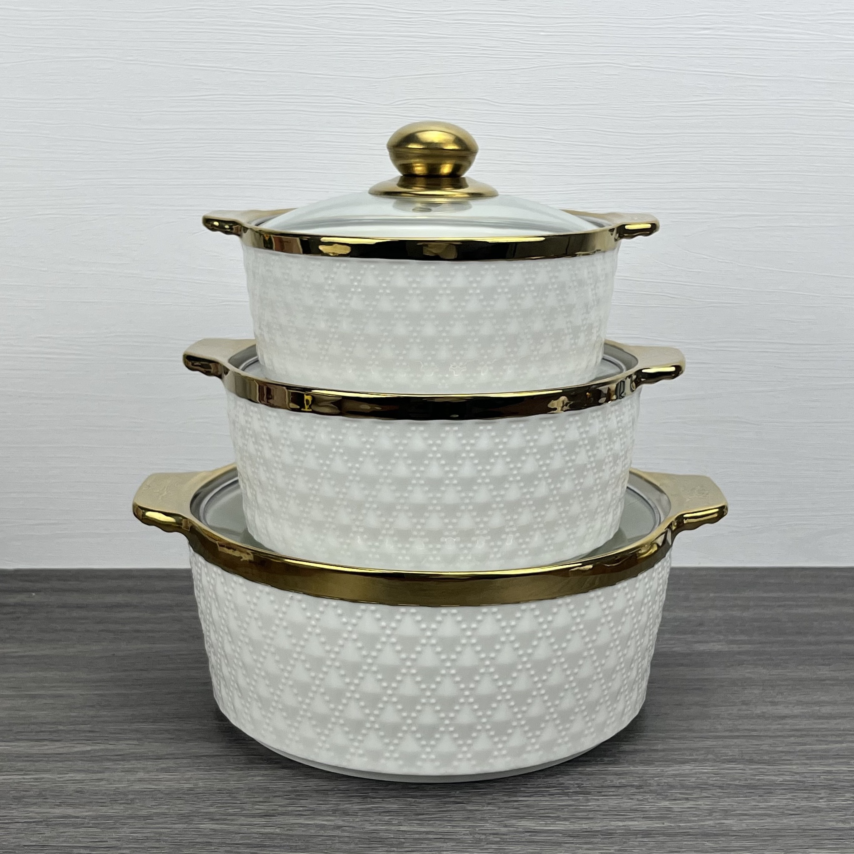 Wholesale high-end fashion luxury ceramic soup pot with cover Phnom Penh ceramic soup bowl kitchen tableware