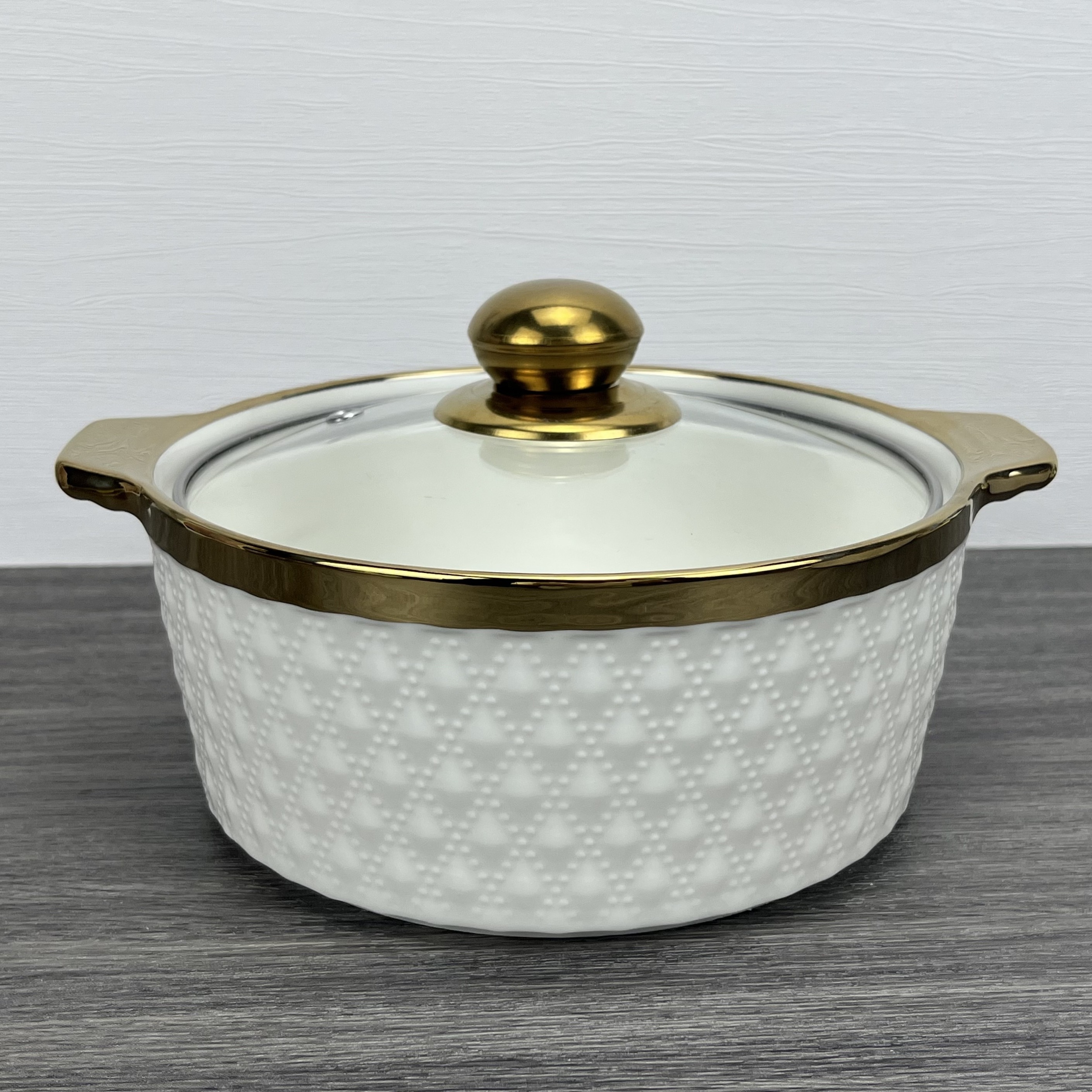 Wholesale high-end fashion luxury ceramic soup pot with cover Phnom Penh ceramic soup bowl kitchen tableware