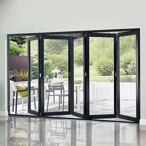 Aluminium Double Tempered Glass Folding Windows Horizontal Bifold Window Aluminium Bifold Balcony Sliding Windows