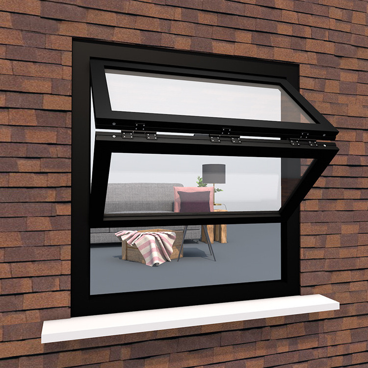 Double inward folding system making window screen integrated balcony sound insulation broken bridge aluminum casement window