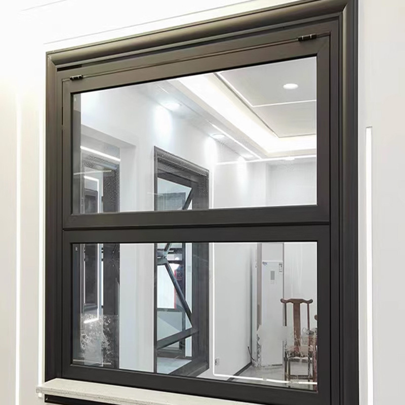 Commercial vertical glass sash window popular arch transparent grill design window double hung windows