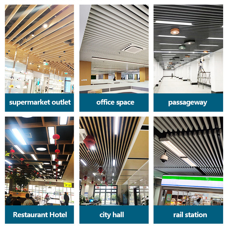 Factory Price Panel Baffle Suspended Ceiling U Shape Ceiling Indoor Outdoor Restaurant Mall Ceiling