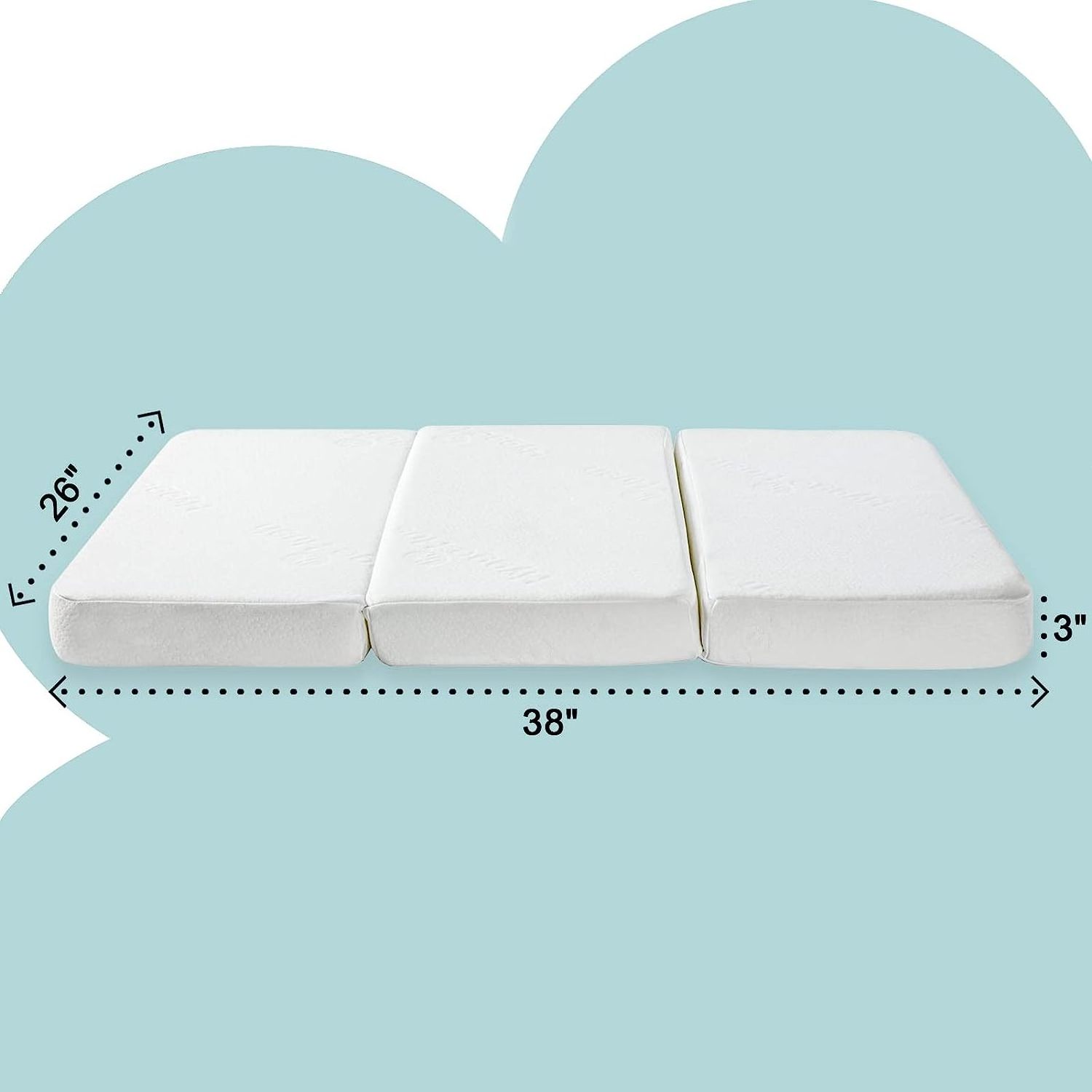 Foldable Playard Mattress Pad Memory Foam, Portable Toddlers Mattress Firmness Featuring Soft Removable Washable Outer Cover