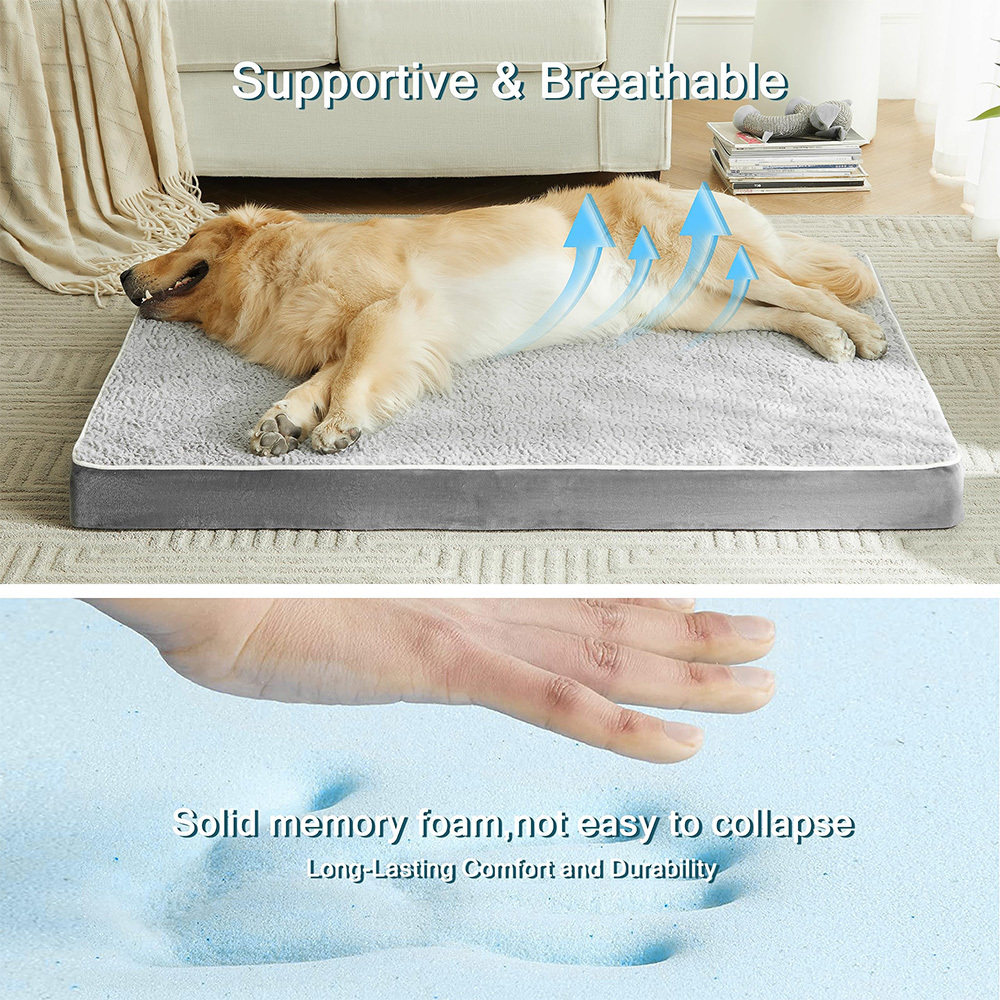 Big Orthopedic Dog Bed with Removable Washable Cover Egg Crate Foam Pet Bed