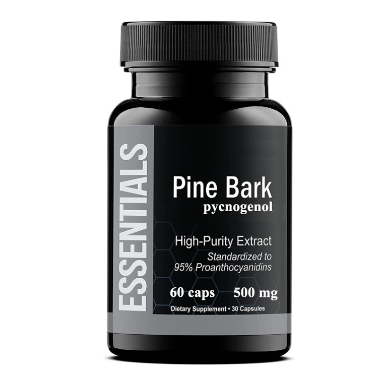 OEM Private Label Pine Bark Extract 350mg 180 Vegan Capsules 95% Proanthocyanidins French Maritime Pine Bark Extract