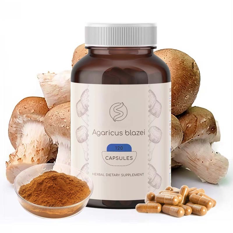 Mushroom Supplement Capsules 450ml 600mg Chaga Lions Mane Reishi Turkey Tail Maitake Agaricus Blazei