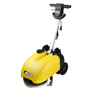 Hot Sale Hand Held Floor Scrubber Machine Small Electric Floor Washing Machine Motor Provided Yellow Floor Cleaning 550W