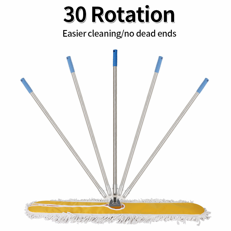 40cm Industrial Household Indoor Floor Cleaning Mop Magic Cotton Dust Mop Flat Mop for Hotel/Hospital Easing Cleaning