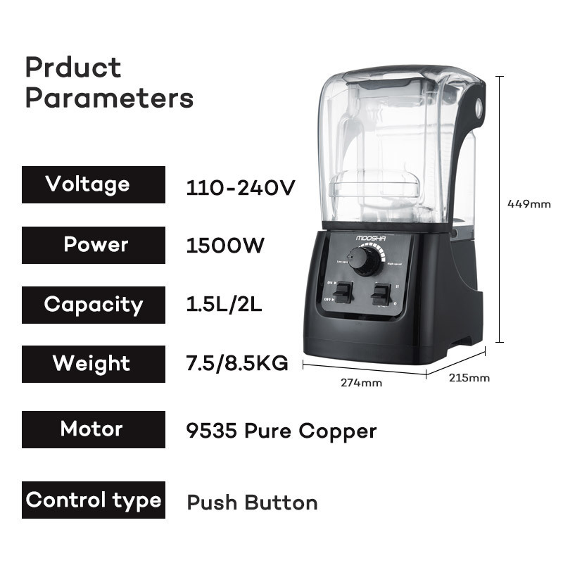 Sound-Proofing cover multi-function high performance heavy duty commercial blender Motor