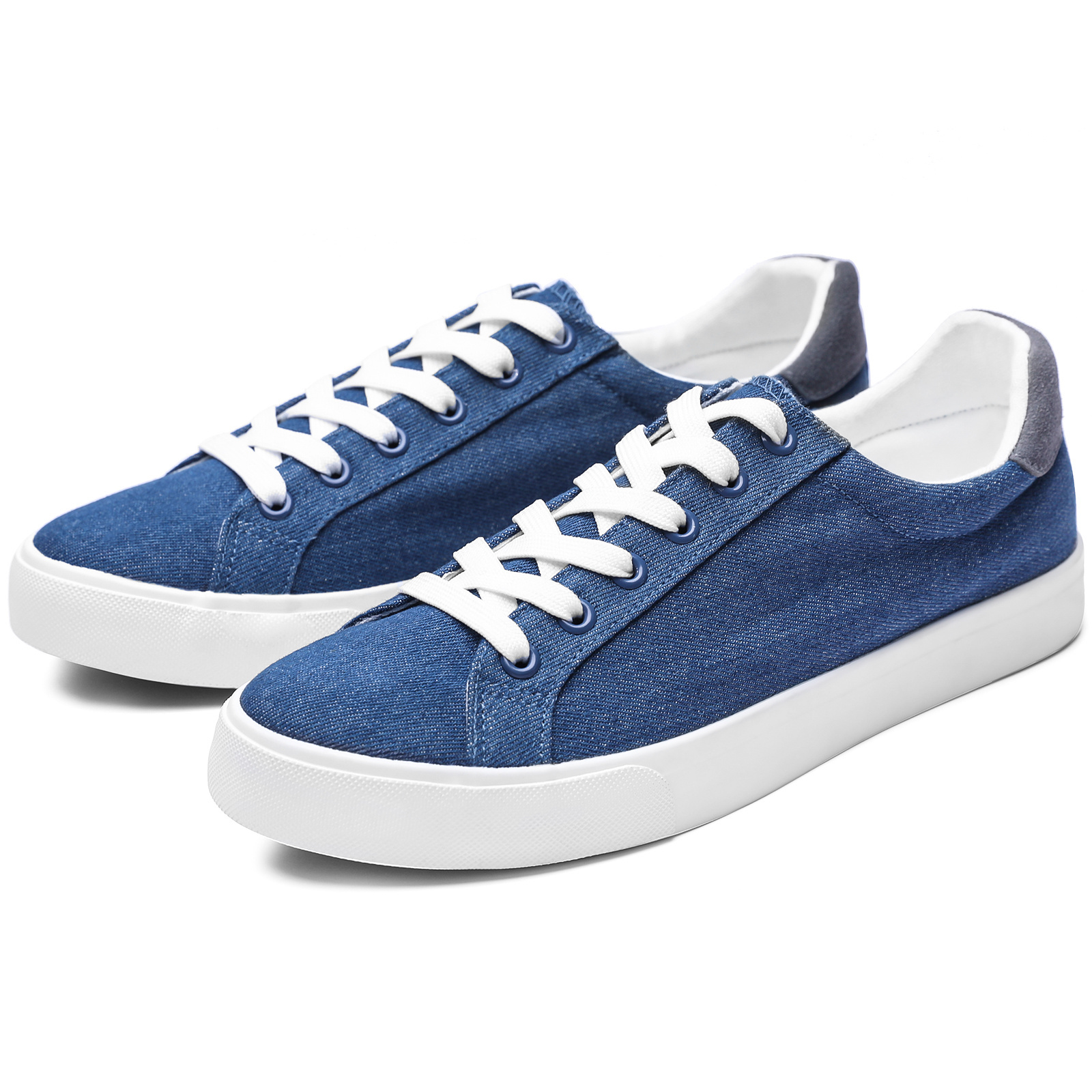 Wholesale Blue Fashion Canvas Shoes Unisex Men Canvas Sneakers Custom Logo Canvas Trendy Shoes For Men