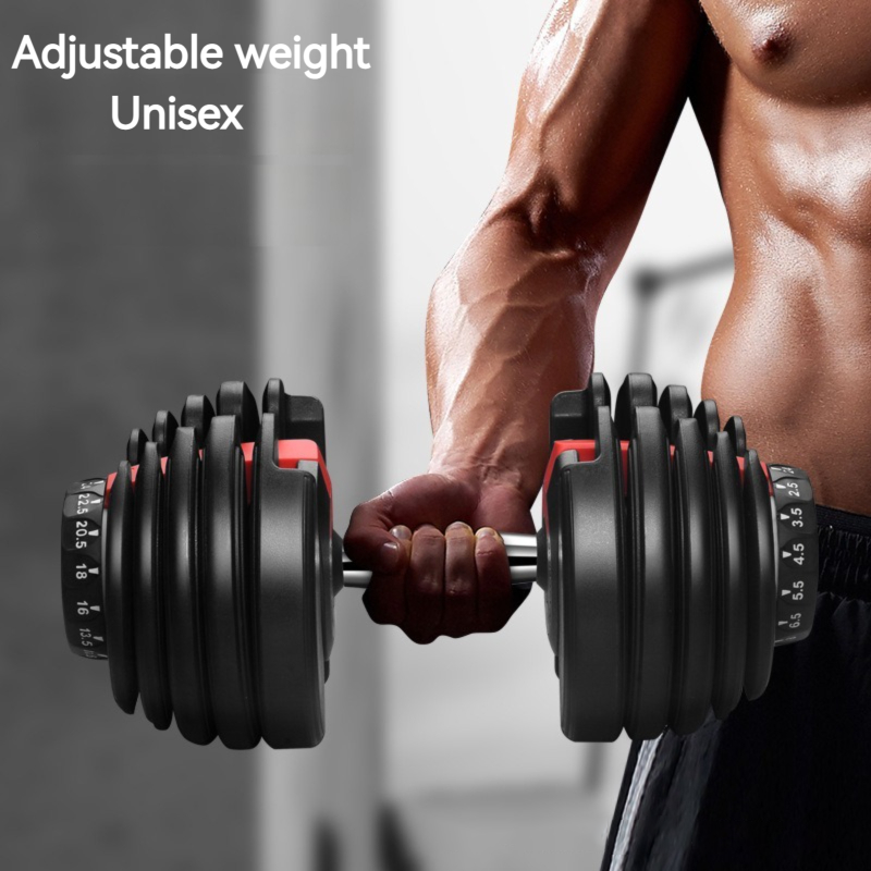 China wholesale 24kg 52.5lb 15 speed adjustable dumbbells with stand rack home gym man exercise equipment set price