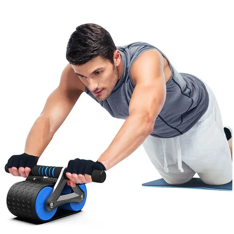 Wholesale shock absorption rubber tank tires rebound abdominal wheel roller for home fitness equipment abdominal exercise