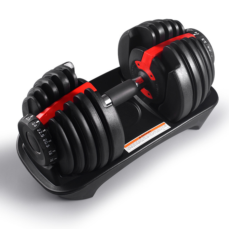 China wholesale 24kg 52.5lb 15 speed adjustable dumbbells with stand rack home gym man exercise equipment set price