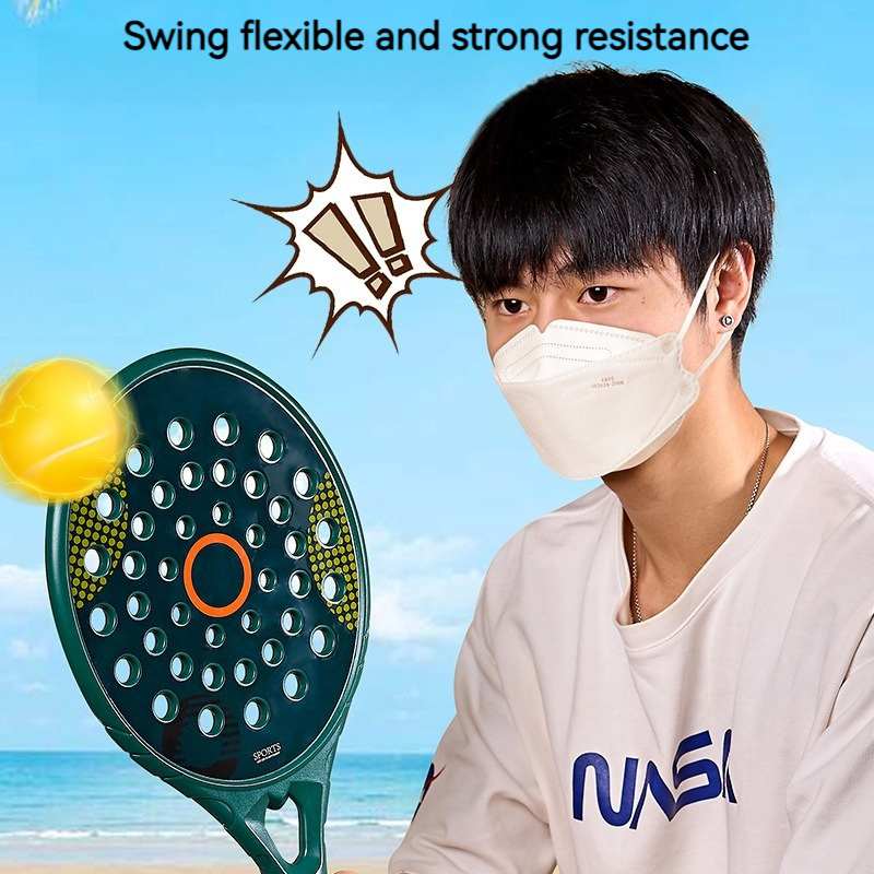 Kids plastic racquet play game beach paddle tennis racket set with 2 rackets 1 professional highly elastic tennis ball