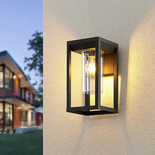 modern ip44 aluminum square box pc porch e27 outdoor wall sconce lights exterior wall mounted