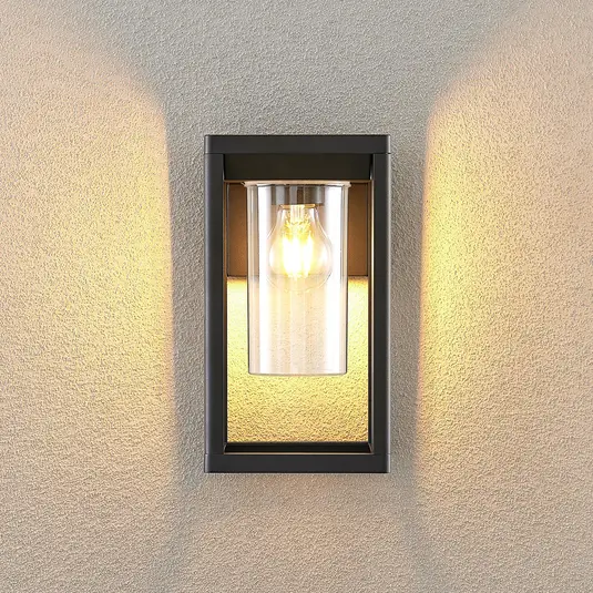 modern ip44 aluminum square box pc porch e27 outdoor wall sconce lights exterior wall mounted