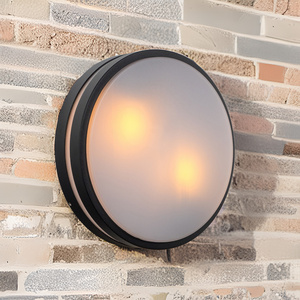 modern waterproof aluminum round shape 2*e27 outdoor wall mounted bulkhead light ceiling light