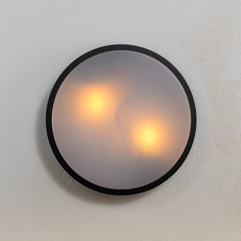 modern waterproof aluminum round shape 2*e27 outdoor wall mounted bulkhead light ceiling light