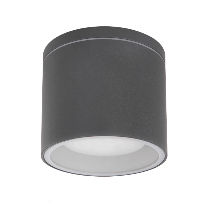 Modern die-cast aluminum black waterproof cylinder gx53 porch outdoor ceiling light fixture