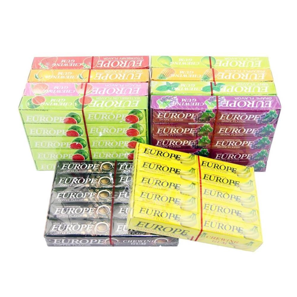 5 sticks Europe Chewing Gum