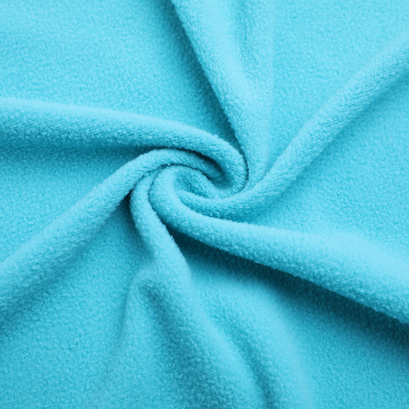 Solid Customized Color 100 Polyester Double Side Brush One Side Anti Pilling 155 Gsm Lamb Wool Polar Fleece Fabric