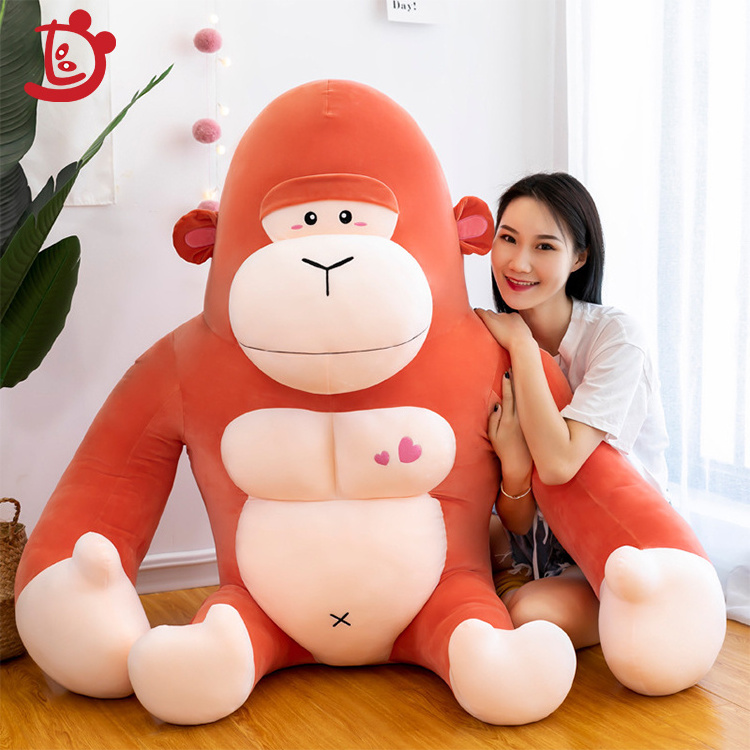 2021 New Amazon Hot Sale Custom fashion Gorilla Monkey Chimp Stuffed Animal Soft Toy Chimpanzee Plush Soft Toys