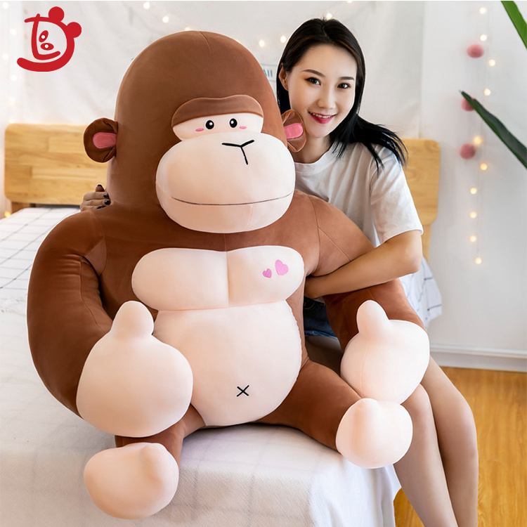 2021 New Amazon Hot Sale Custom fashion Gorilla Monkey Chimp Stuffed Animal Soft Toy Chimpanzee Plush Soft Toys