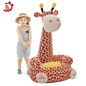 wholesale Kids Animal Stuff Chair Giraffe Shape Stuffed Plush Comfortable Baby Learning To Sit Sofa