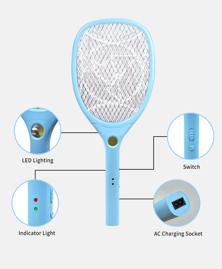 2021 Insect Bug Zapper Mosquito Racket Electric Fly Swatter Anti Insect Mosquito Killer Bat Mosquito Killer Racket