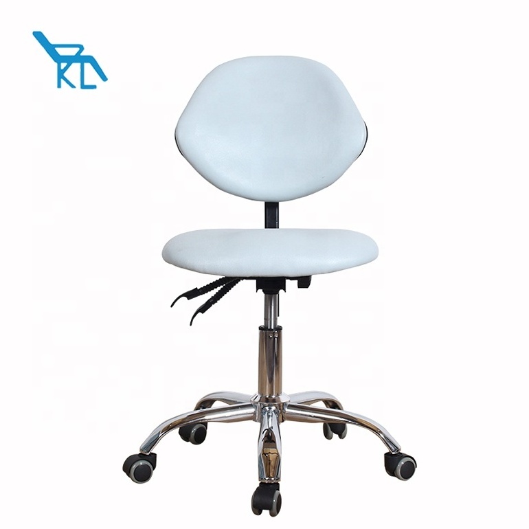 Ergonomic PU salon chair saddle stool with backrest beauty stool