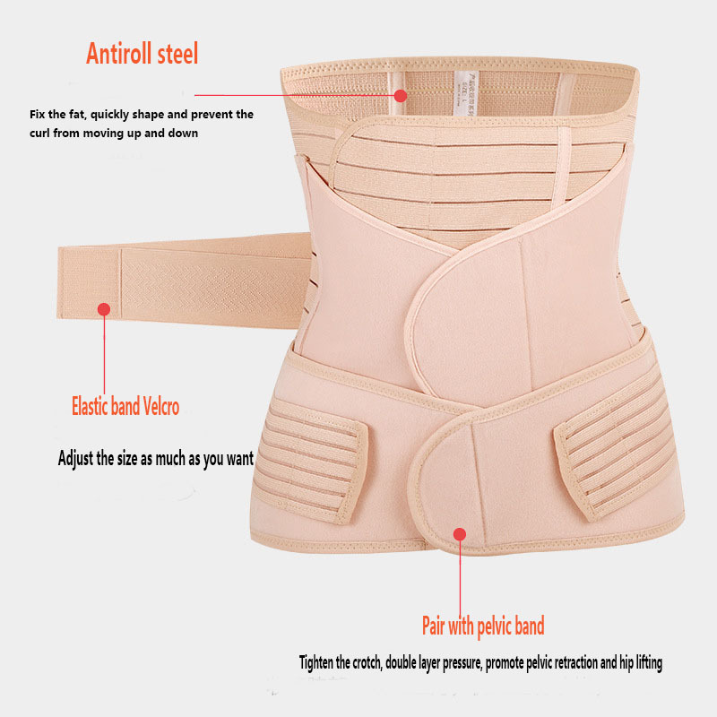 Postpartum Recovery Belly Wrap Waist Pelvis Support Belt Adelgazantes Postpartum Shapewear Girdle 3 in 1 Postpartum Belt