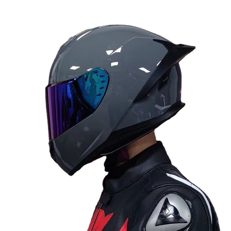 Motorcycle electric helmet male and female personality pop big tail couple four season running helmet Bluetooth helmet