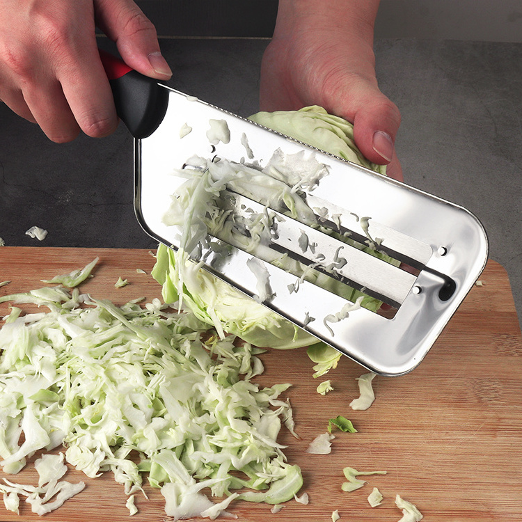 Double 2 Slice Blade Vegetable Cutter Cabbage Shredder Knife Cabbage Durable Slicer Cutter