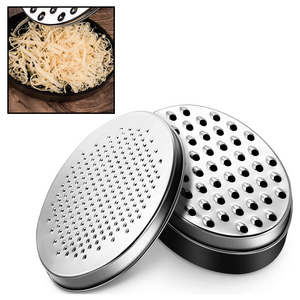 2 IN 1 Cheese Veggies Box Grater Perfect for Hard Parmesan and Soft Cheddar Cheese Grater with Food Storage Container